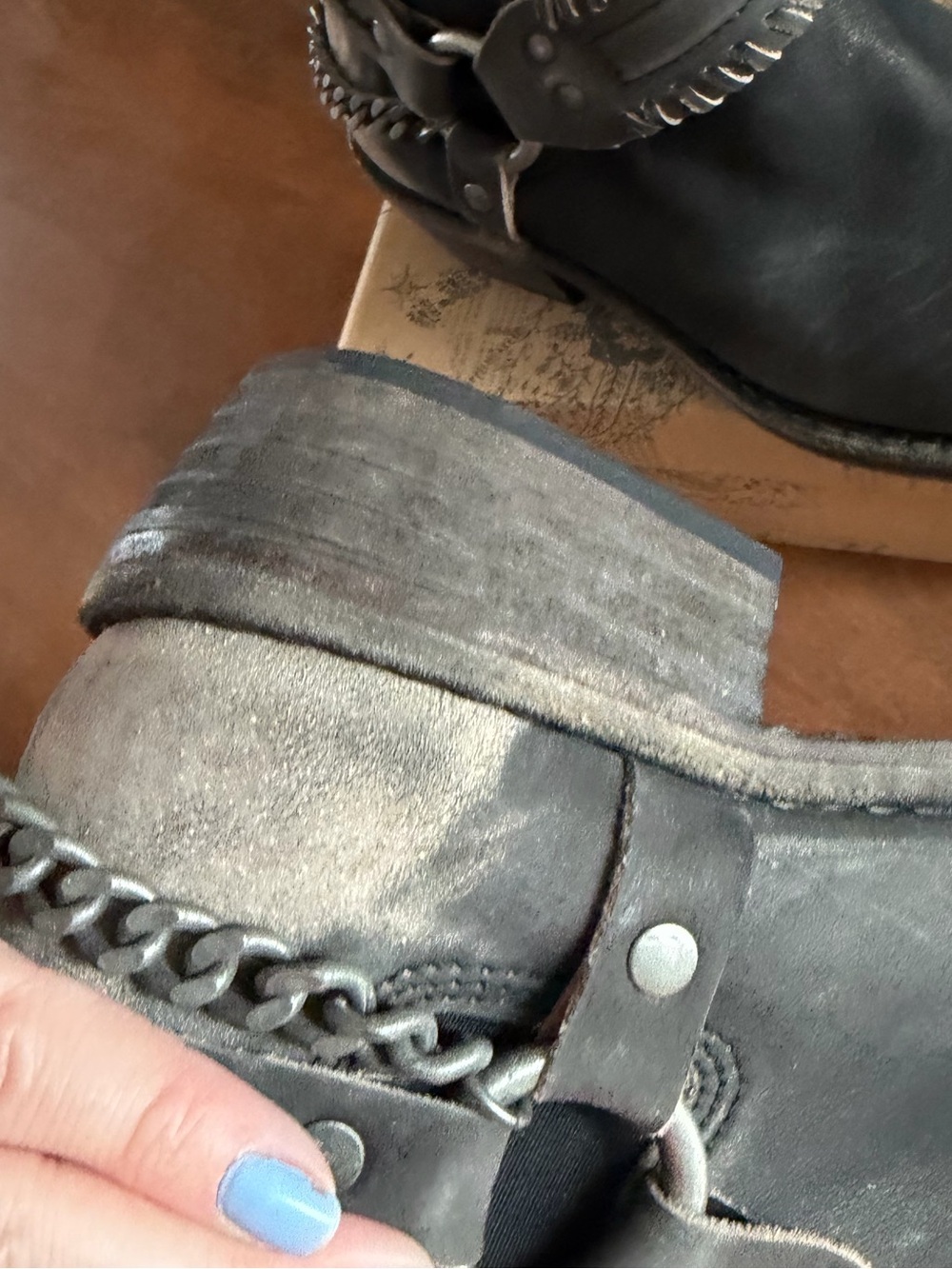 Free People Stony Desert Distressed Leather Ankle Booties - Picture 10 of 11